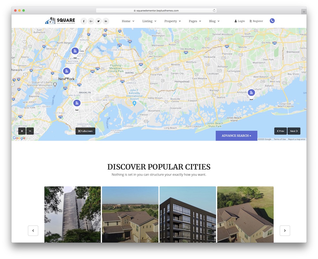Best Real Estate WordPress Themes - Square