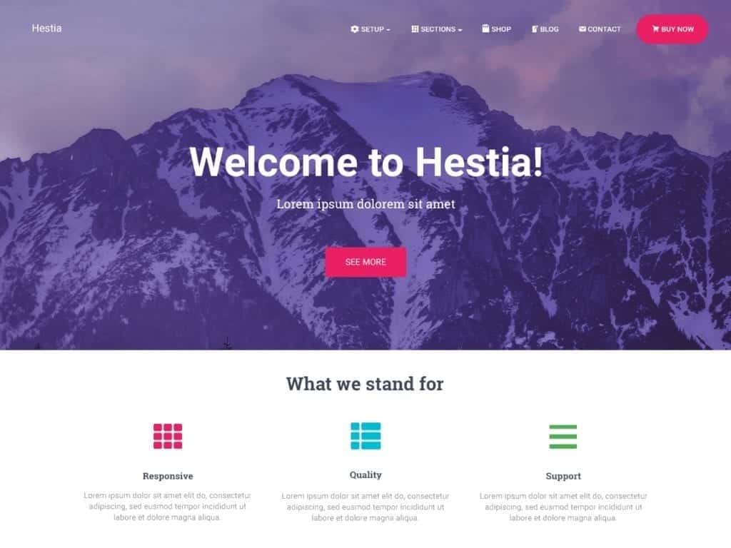 Free WordPress Blog Theme - Hestia