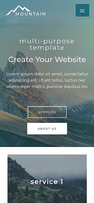 mobile preview of the mobile friendly wordpress theme Astra