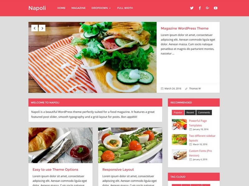 Napoli - Best Free WordPress Themes For Business