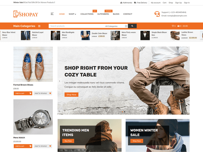 Shopay - Best Free WordPress Themes For Business