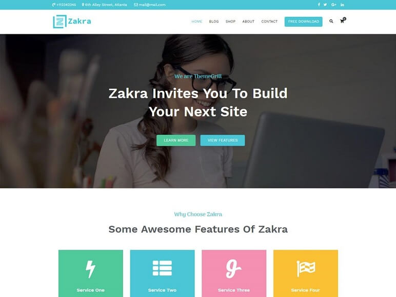 Zakra - Best Free WordPress Themes For Business